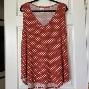 Freeloader Red & White Polka Dot Tank Size 2X
